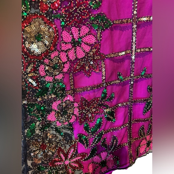 Event Full Multi Color Sequin Mini Dress, Tunic, Special Occasion Lux - Picture 5 of 5